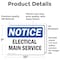 Signmission Electrical Main Service, 10 in W x Rectangle, Vinyl Decal OS-2PACK-NS-D-710-L-11660 - alternate 5